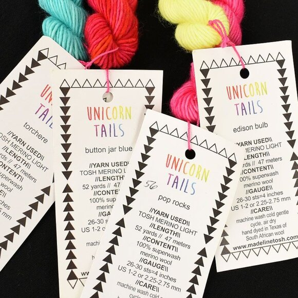 MadelineTosh 4 Unicorn Tails Tosh Merino Light Yarn Hand-Dyed Bright Color Mix - Picture 3 of 3